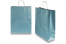 Tragetaschen aus Papier mit gedrehten Papierkordeln - blau metallic, 320 x 120 x 410 mm, 100 Gramm | PIT Packaging.at | Briefumschlaegebestellen