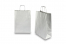 Tragetaschen aus Papier mit gedrehten Papierkordeln - silber, 260 x 120 x 350 mm, 90 Gramm | PIT Packaging.at | Briefumschlaegebestellen