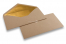 Kuverts aus Kraftpapier mit Innenfutter - 110 x 220 mm (EA 5/6) Gold | PIT Packaging.at | Briefumschlaegebestellen