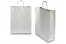 Tragetaschen aus Papier mit gedrehten Papierkordeln - silber, 320 x 120 x 410 mm, 100 Gramm | PIT Packaging.at | Briefumschlaegebestellen