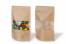 Standbodenbeutel Kraft mit Fenster - Braun, 160 x 270 x 80 mm, 750 ml | PIT Packaging.at | Briefumschlaegebestellen