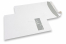 Fensterkuverts, Weiss, 220 x 312 mm (EA4), Fenster rechts 40 x 110 mm, Fensterposition 20 mm von rechts und 50 mm von oben, 120 Gramm, haftkleberverschluß  | PIT Packaging.at | Briefumschlaegebestellen