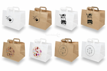 Papiertüten take away - Weiß und Braun | PIT Packaging.at | Briefumschlaegebestellen