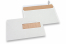 Fensterkuverts cremeweiss, 156 x 220 mm (EA5), Fenster rechts 40 x 110 mm, Fensterposition 15 mm von Rechts und 66 mm von unten, 90 Gramm, ca. 7 Gramm pro Stück | PIT Packaging.at | Briefumschlaegebestellen