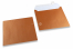 Kupferfarbene Kuverts mit Perlmutteffekt - 155 x 155 mm | PIT Packaging.at | Briefumschlaegebestellen