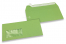 Apfelgrün, Fensterkuverts farbig, 110 x 220 mm (DL), Fenster links, Fensterformat 45 x 90 mm, Fensterposition 20 mm von links / 15 mm von unten, Haftklebeverschluss, 120 gr farbiges Papier  | PIT Packaging.at | Briefumschlaegebestellen