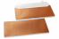 Kupferfarbene Kuverts mit Perlmutteffekt - 110 x 220 mm | PIT Packaging.at | Briefumschlaegebestellen
