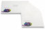 Grußkartenkuverts mit Weihnachtsmotiv - Weiß + Weihnachtskugeln farbig | PIT Packaging.at | Briefumschlaegebestellen