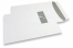 Fensterkuverts, Weiss, 240 x 340 mm (EC4), Fenster links 45 x 110 mm, Fensterposition 25 mm von links und 70 mm von oben, 120 Gramm, haftkleberverschluß  | PIT Packaging.at | Briefumschlaegebestellen