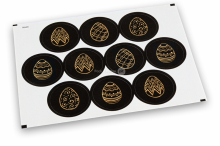 Osteraufkleber - Schwarz +Goldgelb | PIT Packaging.at | Briefumschlaegebestellen