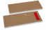 Bestecktasche Braun ohne Besteckschnitt + Rot Papierserviette | PIT Packaging.at | Briefumschlaegebestellen