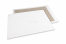 Papprückwandtaschen - 450 x 600 mm, 120 Gramm weiße Kraft-Vorderseite, 700 Gramm graue Duplex-Rückseite, ungummiert / kein Haftklebeverschluß | PIT Packaging.at | Briefumschlaegebestellen
