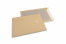 Papprückwandtaschen - 320 x 420 mm, 120 Gramm braune Kraft-Vorderseite, 450 Gramm graue Duplex-Rückseite, Haftklebeverschluß | PIT Packaging.at | Briefumschlaegebestellen