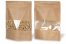 Standbodenbeutel Kraft mit Fenster - Braun, 250 x 340 x 120 mm, 3000 ml | PIT Packaging.at | Briefumschlaegebestellen
