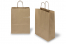 Tragetaschen aus Papier mit gedrehten Papierkordeln - braun gestreift, 260 x 120 x 350 mm, 90 Gramm | PIT Packaging.at | Briefumschlaegebestellen