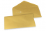 Farbige Kuverts für Glückwunschkarten - Gold metallic, 110 x 220 mm | PIT Packaging.at | Briefumschlaegebestellen
