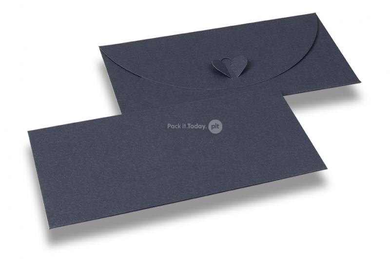 Geschenkkuverts Herz-Verschluss - Blau