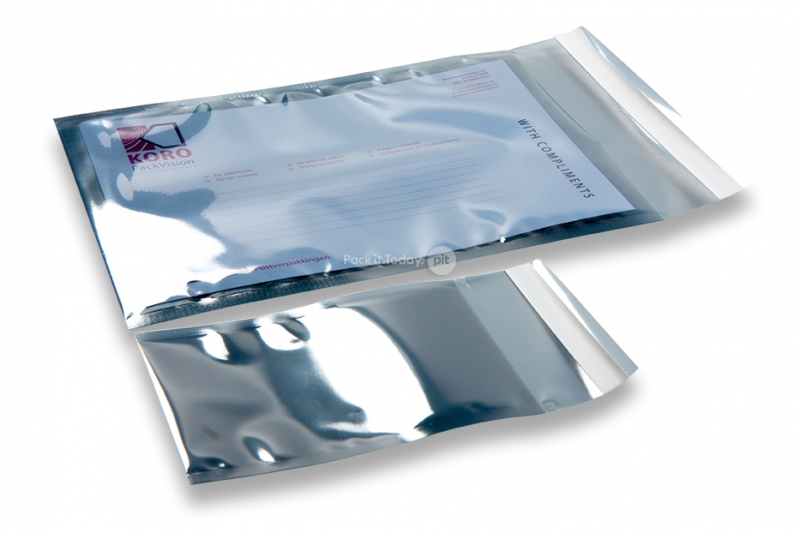 Folienkuverts halbtransparent Silbergrau