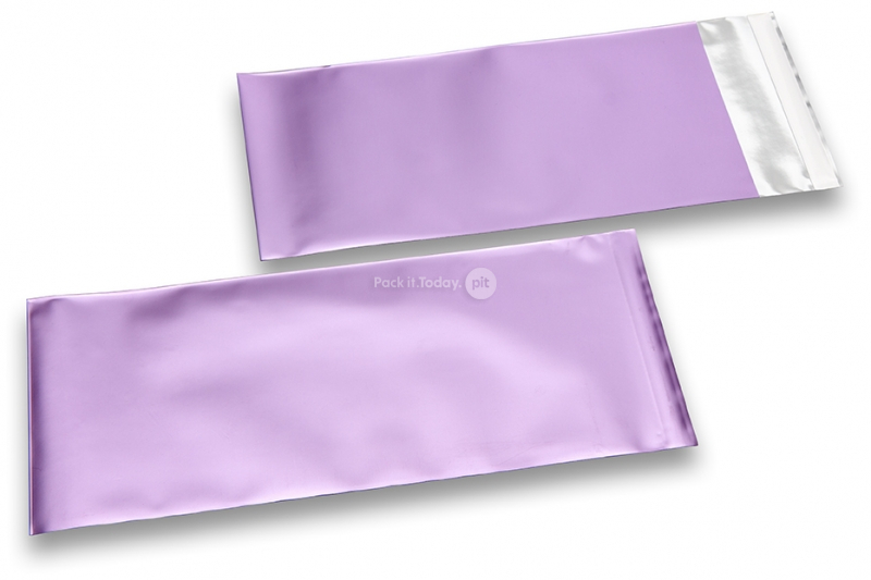 Flieder Folienkuverts matt metallic farbig - 110 x 220 mm