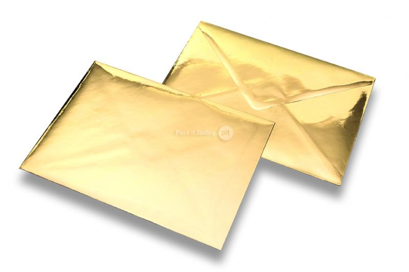Gold Metallic glänzende Kuverts
