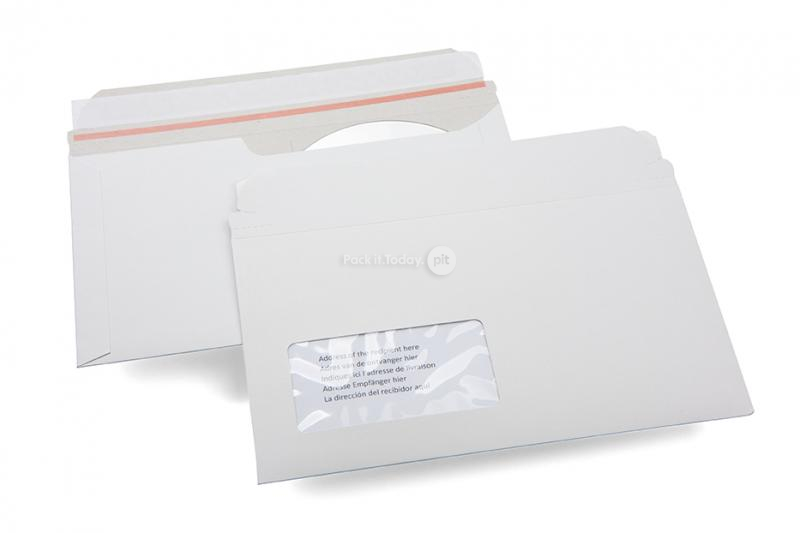 Karton-Kuverts mit Fach für Medien - CD/DVD Kuvert mit Fenster