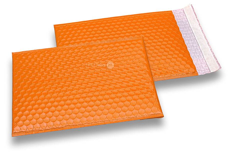 Orange Hochglanz Luftpolstertaschen