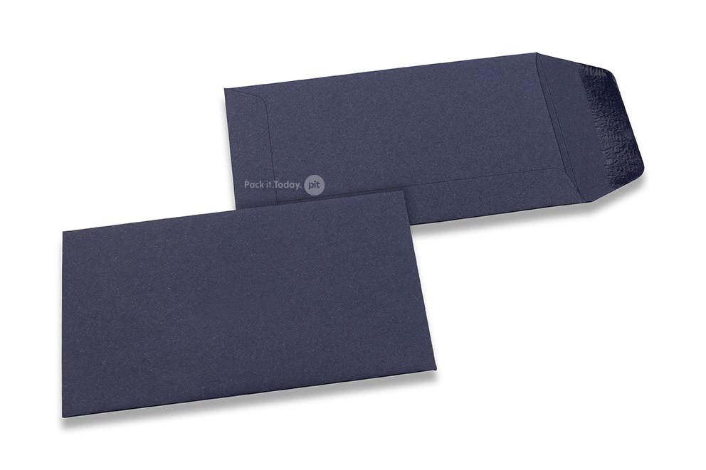 Farbigen Flachbeutel - Dunkelblau, 65 x 105 mm
