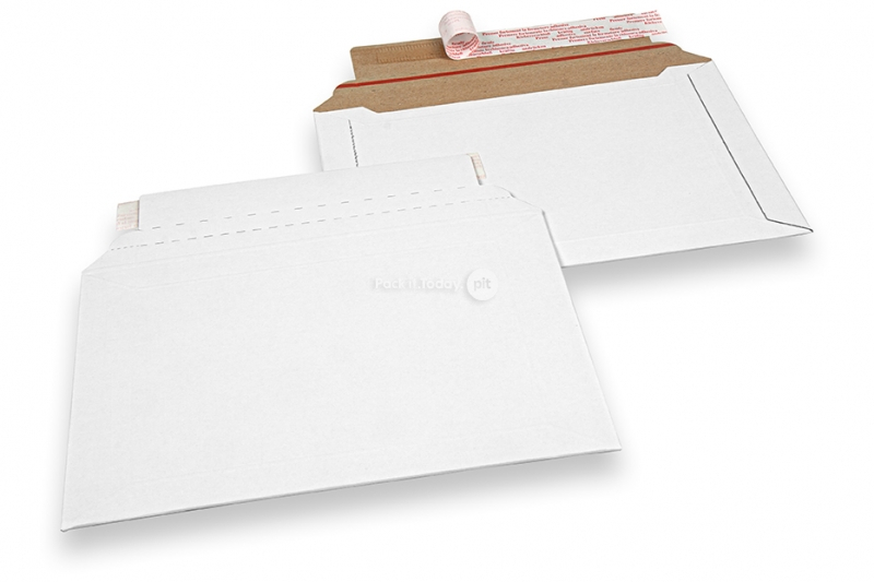 Versandtaschen aus Wellpappe Weiß - 190 x 275 mm