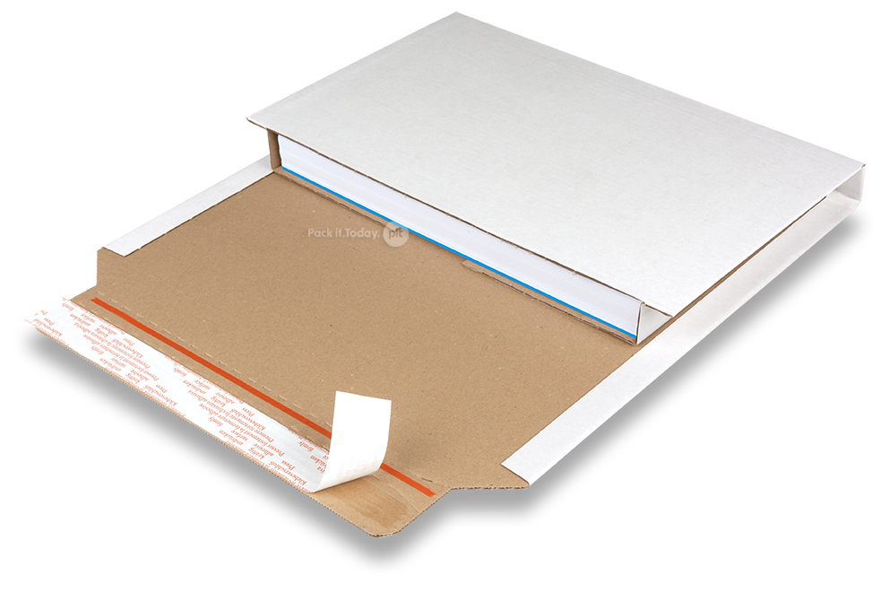 Buchverpackung - Verschließen Sie die Verpackung mit dem Klebestreifen - Weiss
