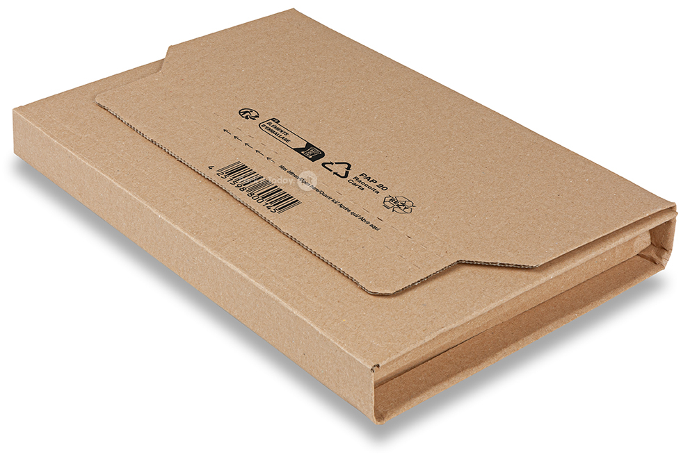 Buchverpackung - Geschlossen - Braun
