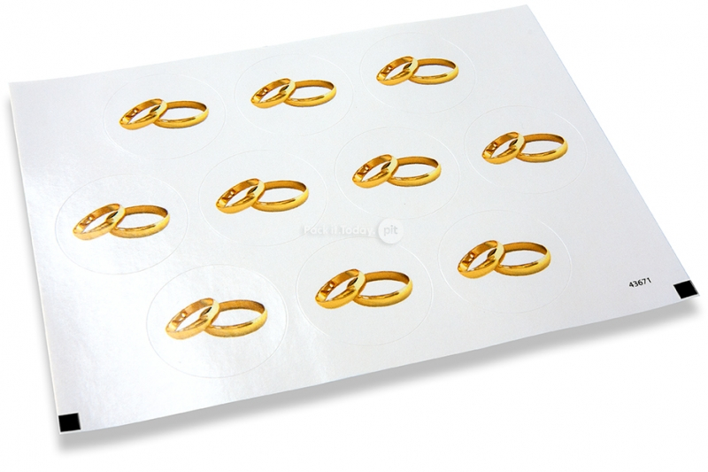 Hochzeit-Verschlusssiegel - Goldene Ringe