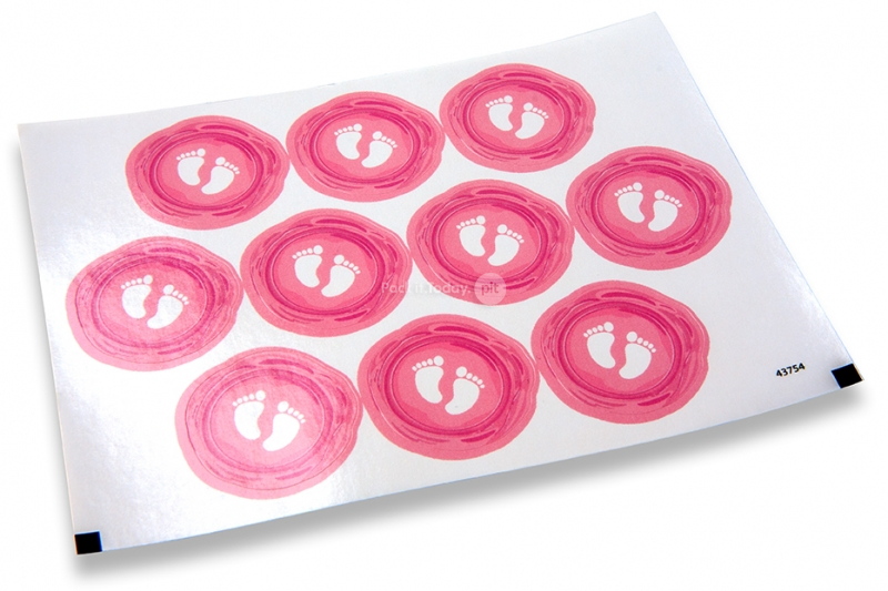 Geburt-Verschlusssiegel - Füße rosa