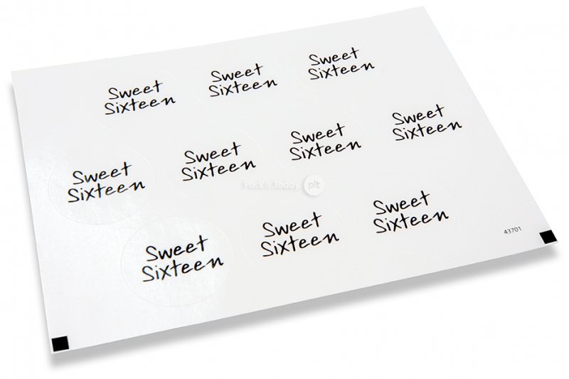 Party-Verschlusssiegel - sweet sixteen