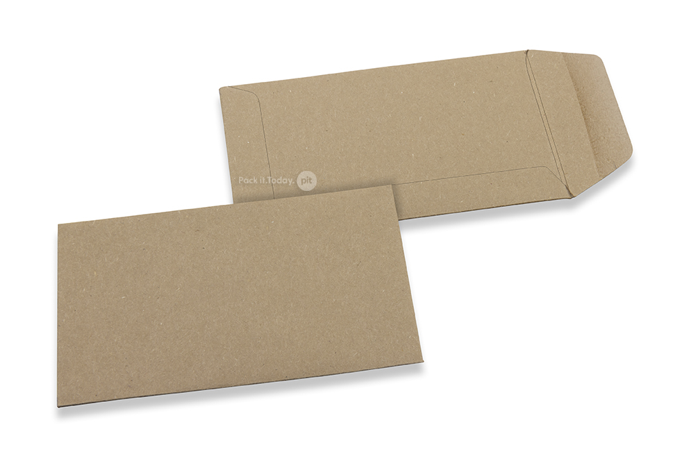 Farbigen Flachbeutel - Braun Kraft, 65 x 105 mm