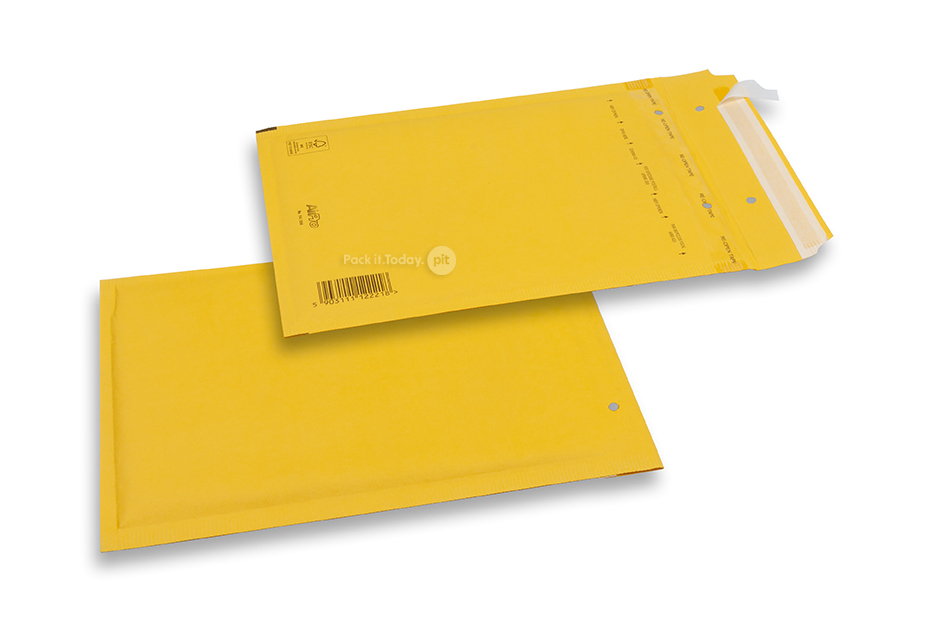 Luftpolstertaschen farbig - Gelb, 80 Gramm 180 x 250 mm