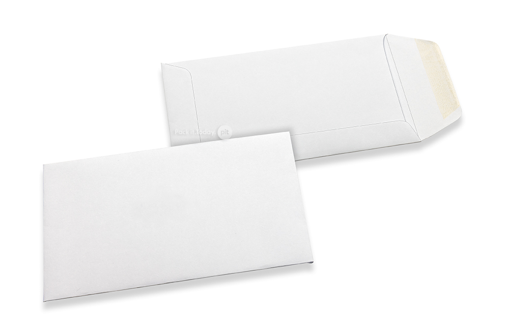 Farbigen Flachbeutel - Weiss, 65 x 105 mm