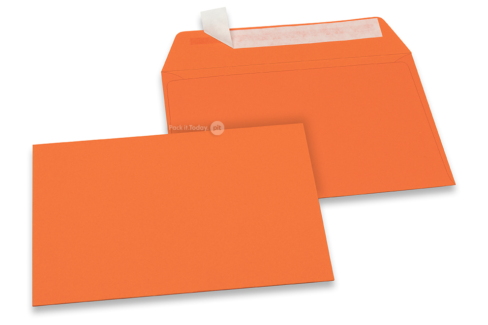 Farbige Kuverts Papier - Orange, 114 x 162 mm