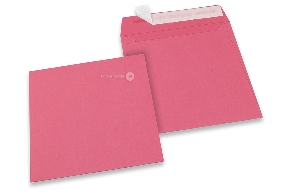 Farbige Kuverts Papier - Rosa, 160 x 160 mm