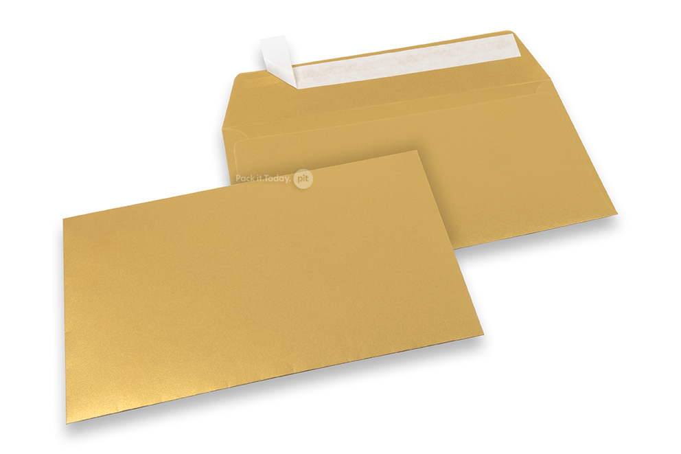 Farbige Kuverts Papier - Gold metallic, 162 x 229 mm