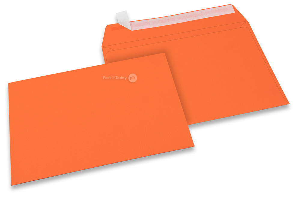 Farbige Kuverts Papier - Orange, 162 x 229 mm