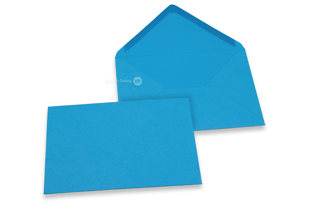 Farbige Kuverts  für Glückwunschkarten - Meerblau, 114 x 162 mm