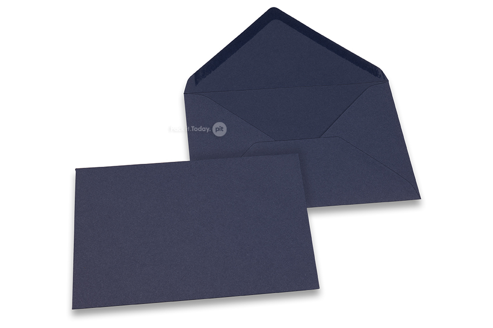 Farbige Kuverts  für Glückwunschkarten  - Dunkelblau, 114 x 162 mm