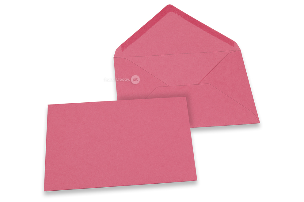 Farbige Kuverts  für Glückwunschkarten - Rosa, 114 x 162 mm