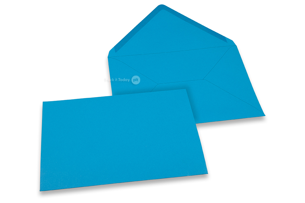 Farbige Kuverts  für Glückwunschkarten  - Meerblau, 162 x 229 mm