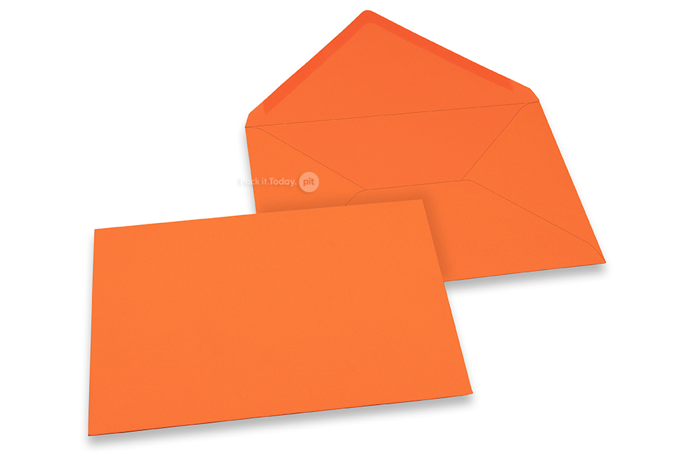  Farbige Kuverts  für Glückwunschkarten - Orange, 162 x 229 mm