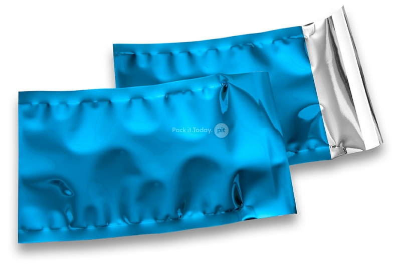 Blaue Metallic  Folienkuverts - 114 x 162 mm