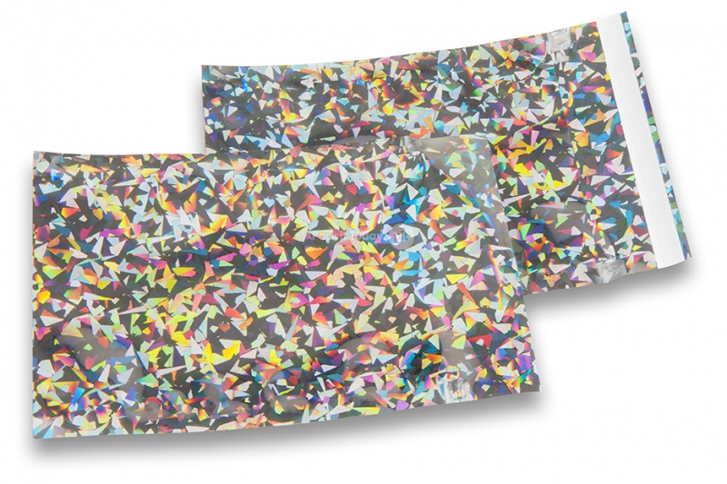 Silberne Holografische Metallic Folienkuverts - 114 x 162 mm
