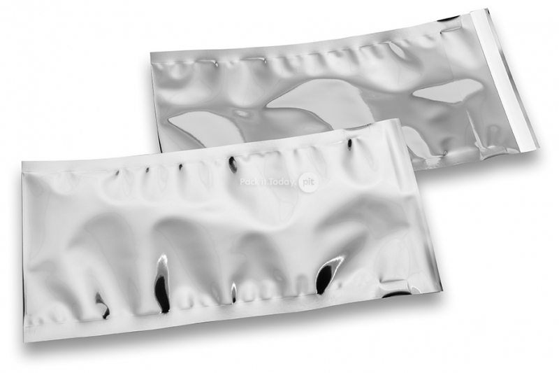 Silberne Metallic Folienkuverts - 114 x 229 mm