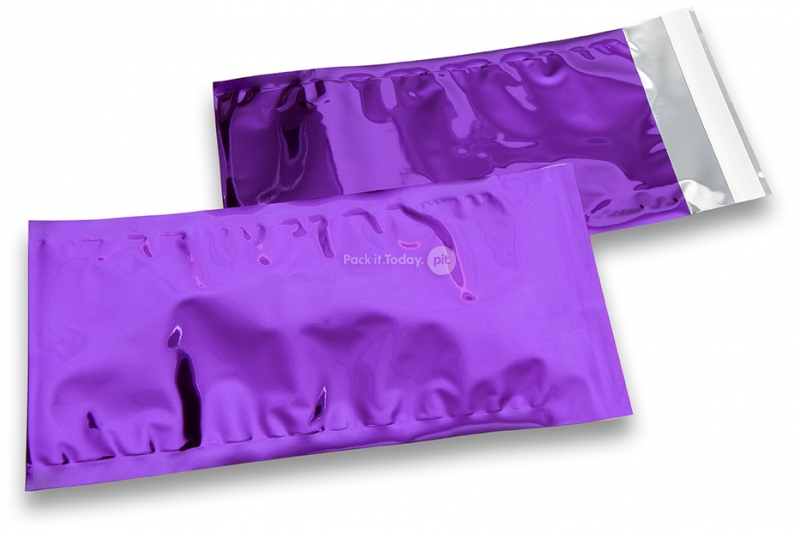 Lila Metallic Folienkuverts - 114 x 229 mm