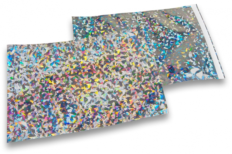 Silberne Holografisch Metallic Folienkuverts - 162 x 229 mm